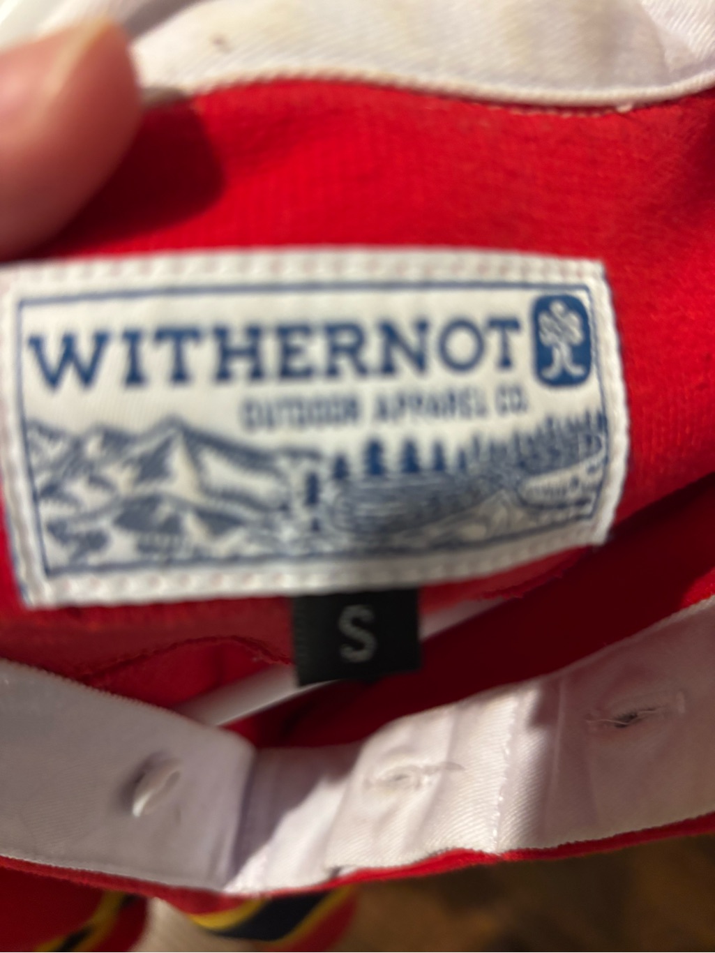 Withernot Red Rugby Shirt With Navy And Yellow Chest Stripes — image 2 of 3